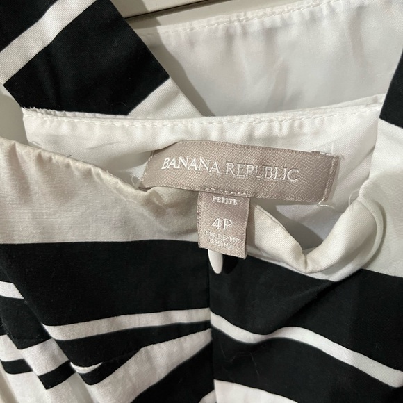Banana Republic Black and White Striped Dress (Petite) - Picture 4 of 4
